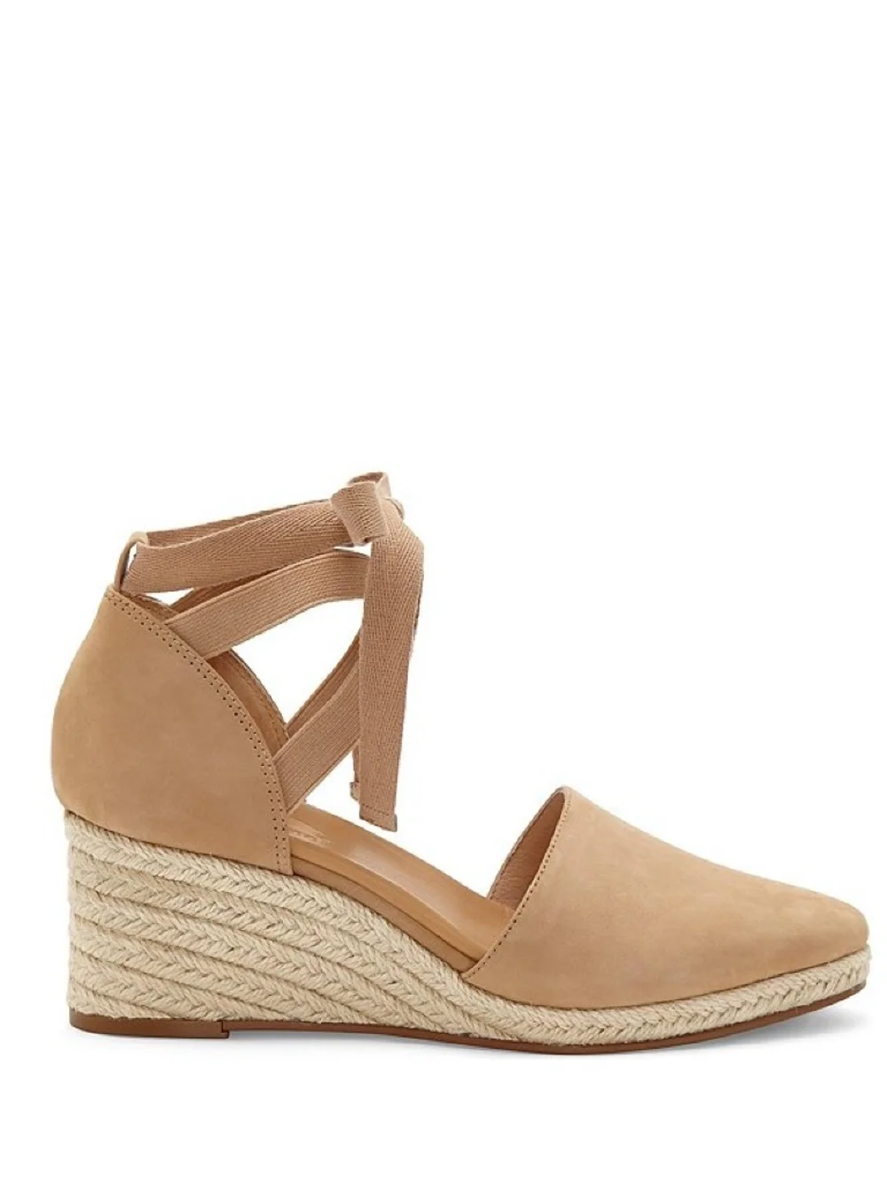 CC Corso Como Romley Suede Wedge Espadrilles Latte Color (Tan, Camel)
